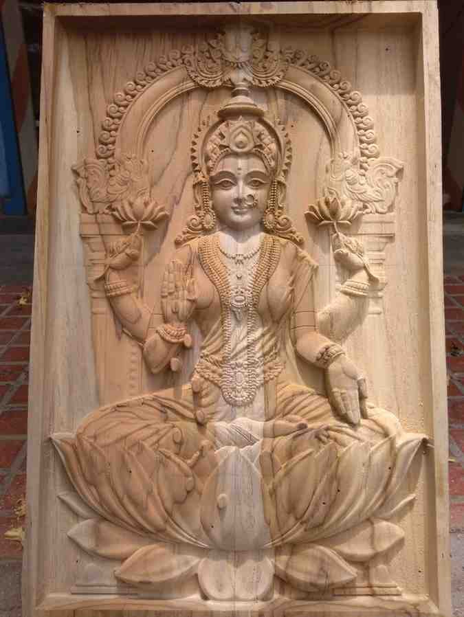 God Lakshmi Carving